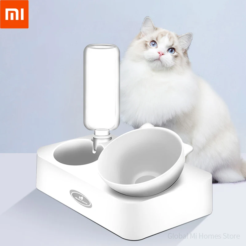 Xiaomi Youpin LUXIANXIN миска для кошки Двойная чаша автоматический сервиз для напитков миска для собак Pet водяная чаша антистучный горшок товары для кошек