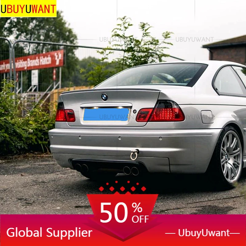 For E46 Spoiler 98-06 BMW 3 Series 318i 320i 325i 328i Rear Trunk Lip High Quality ABS Plastic Wing Car Styling | Автомобили и