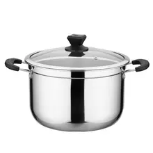 Кастрюля из нержавеющей стали, пароварка для супа, большая емкость, плита, молочная кастрюля для индукционной плиты, газовая плита, кухонный горшок