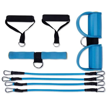 

Fitness Chest Expander 4-Tube Adjustable Tension Elastic Rope Detachable Rubber Resistance Belt Multi-Function Pedal
