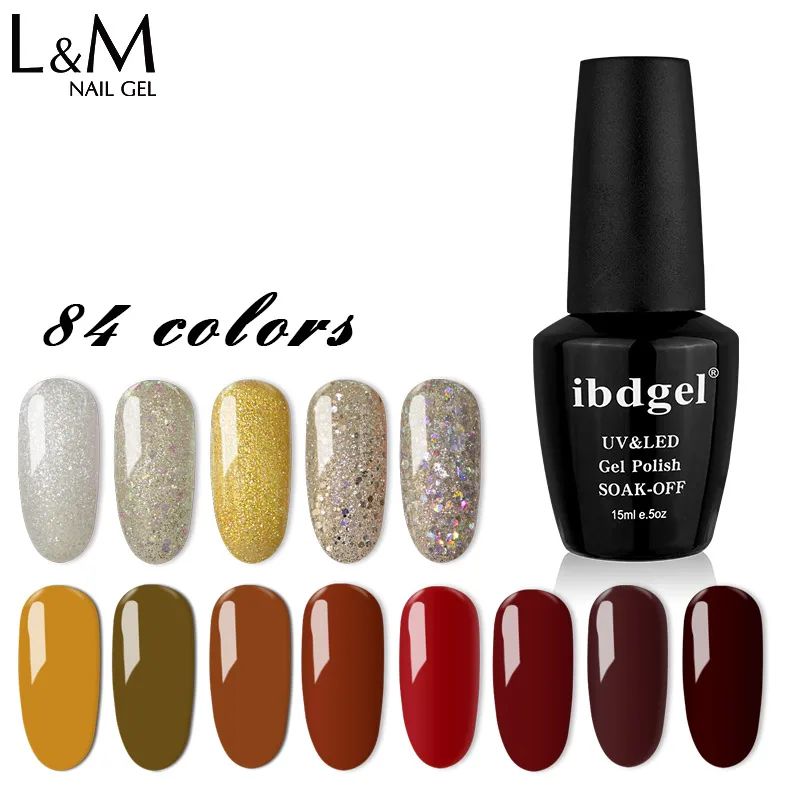 

3 pc ibdgel 15ml 15ml Nail UV Gel Polish Gold Glitter Nail Polish Manicure Pure Color Gel polish Gel For Nail Art Polish