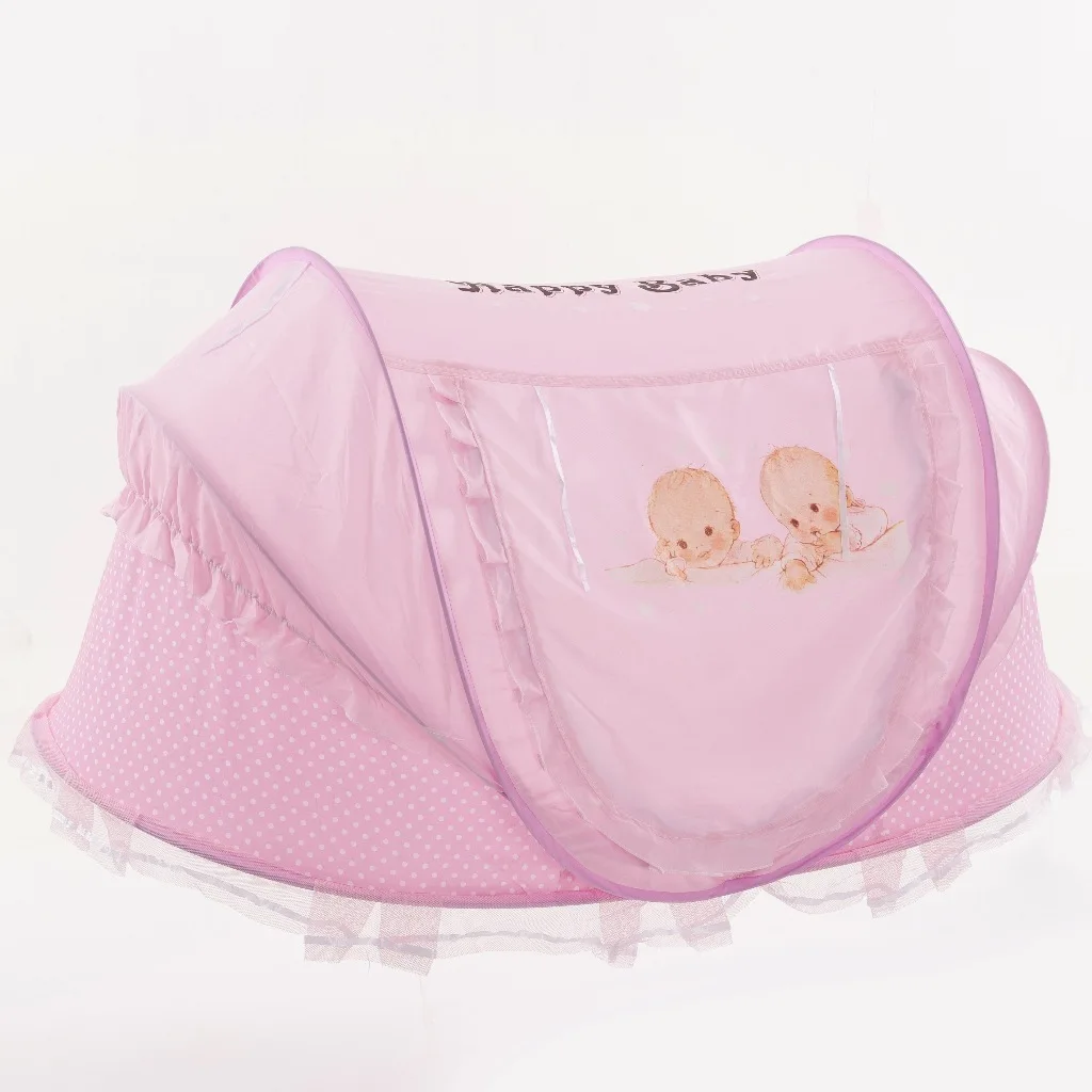 Newborn mosquito net with sleeping mat pillow foldable baby mosquito net three-piece baby room crib bed tent baby mattress