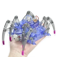 

DIY Spider Robot STEM Educational Toys For Children Creative Science Experiment Technology Assembly Block Art Craft Toy Kit Gift