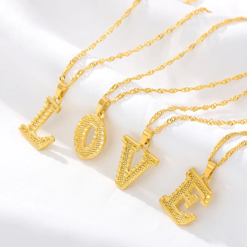 Capital Initial Letter Necklaces For 