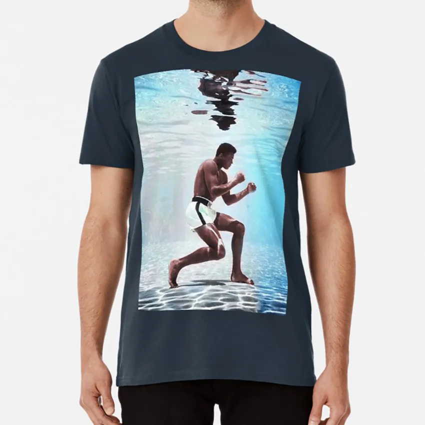 

Muhammad Ali underwater colorful poster T shirt muhammad ali boxing sting like a bee quote ali muhammad muhamad underwater