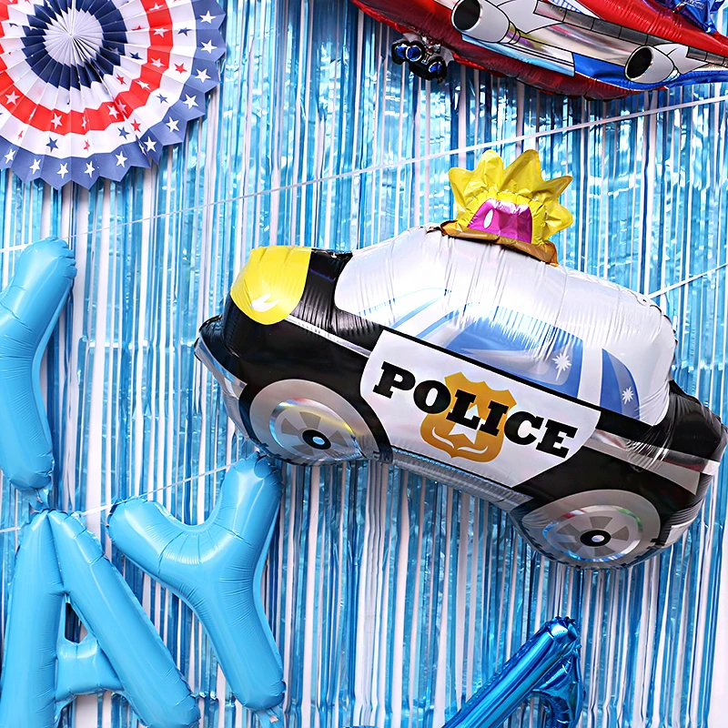 Car Ballons Truck Train airplane Foil Balloon police Globos Gift Happy Birthday Boyss Party Decorations Favor Kids car car balls