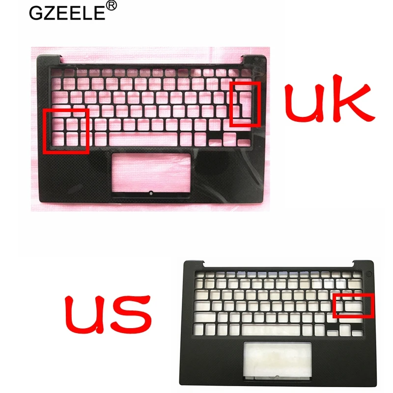 

GZEELE 90% New laptop upper base cover for Dell XPS 13 9343 without Touchpad TOP CASE Keyboard Bezel 0PHF36 0WTVR9 palmrest