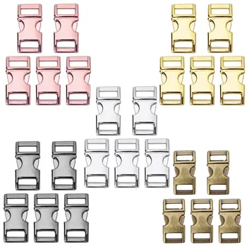 

5Pcs 10mm Metal Side Release Buckles Outdoor Paracord Dog Collar Backpack Straps Webbing Detach Buckle Bag Parts Accessories