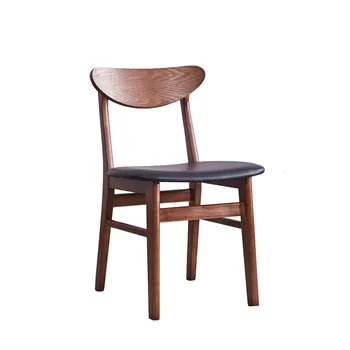 

Dining Chair Originality Leisure Time Household Dining Chair Cafe Western Restaurant Chair Raw Wood Color Potato Piece Chair