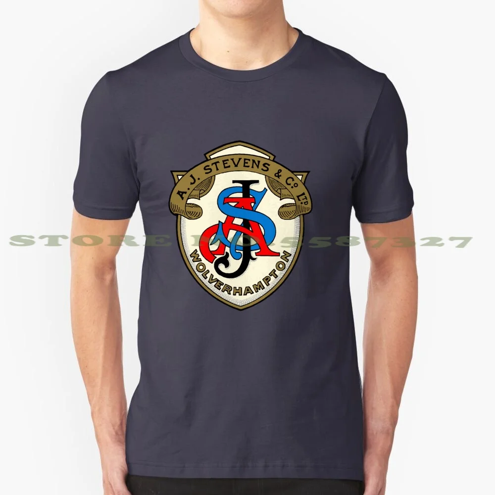 Ajs Moto Logo Fashion Vintage Tshirt Magliette Moto Retro Chopper Classic Moto Matchless Bultaco Cz