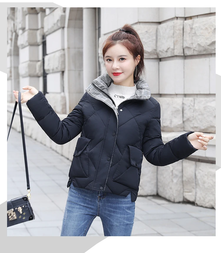 Tcyeek Winter Jacket Women Parkas Mujer Women's Down Cotton Jackets Feminine Hiver Warm Coat Fit Office Ladies Clothes 1986