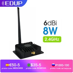 Edup amplificador de potência wifi 8w 2.4ghz., amplificador de sinal de 5ghz, 5w, alcance sem fio, repetidor para antena acessórios de roteador.