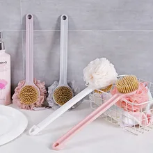 A2676 мягкая щетина с длинной ручкой сетчатая губка-в-Ванна Щетка массажная полотенце полезный продукт мочалка из люфы щетка Задняя щетка для ванной