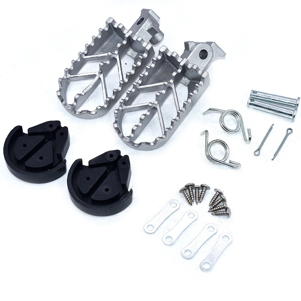 Motorcycle Footrests Motorcycle Accessories Stainless Steel Motorcycle Footpegs Foot Pegs Rest For Pit Dirt Motor Bike Pitster Pro XR50 CRF50 CRF70 SSR Thumpstar Motocross