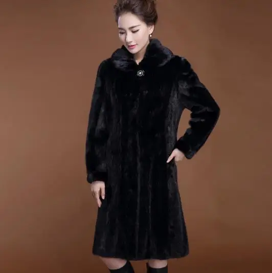 mink coat fur 2019 Winter Women Faux Fur Coat Artificial Overcoat furry Jacket Femme Plus Size Fluffy Fake Outwear Z69 | Женская одежда
