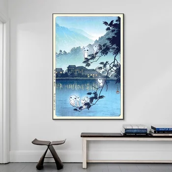 

Princess Mononoke Forest spirits Studio Ghibli Kawase Hasui Japan Anime Poster Canvas Painting Print Home Decor No Frame