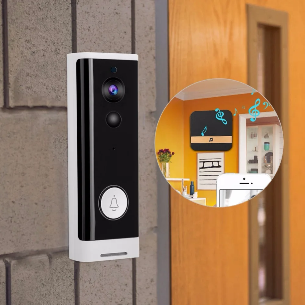 1080P HD беспроводной wifi дверной звонок IR-CUT домофон дверной звонок ночного видения умный видео дверной телефон 90-260 в домашняя система безопасности