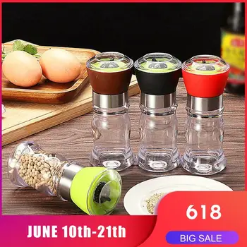 

1pcs Stainless Steel Manual Salt Pepper Spice Mill Grinder With Cover Ceramic Pepper Mills Grinding Kitchen Tools High Quality