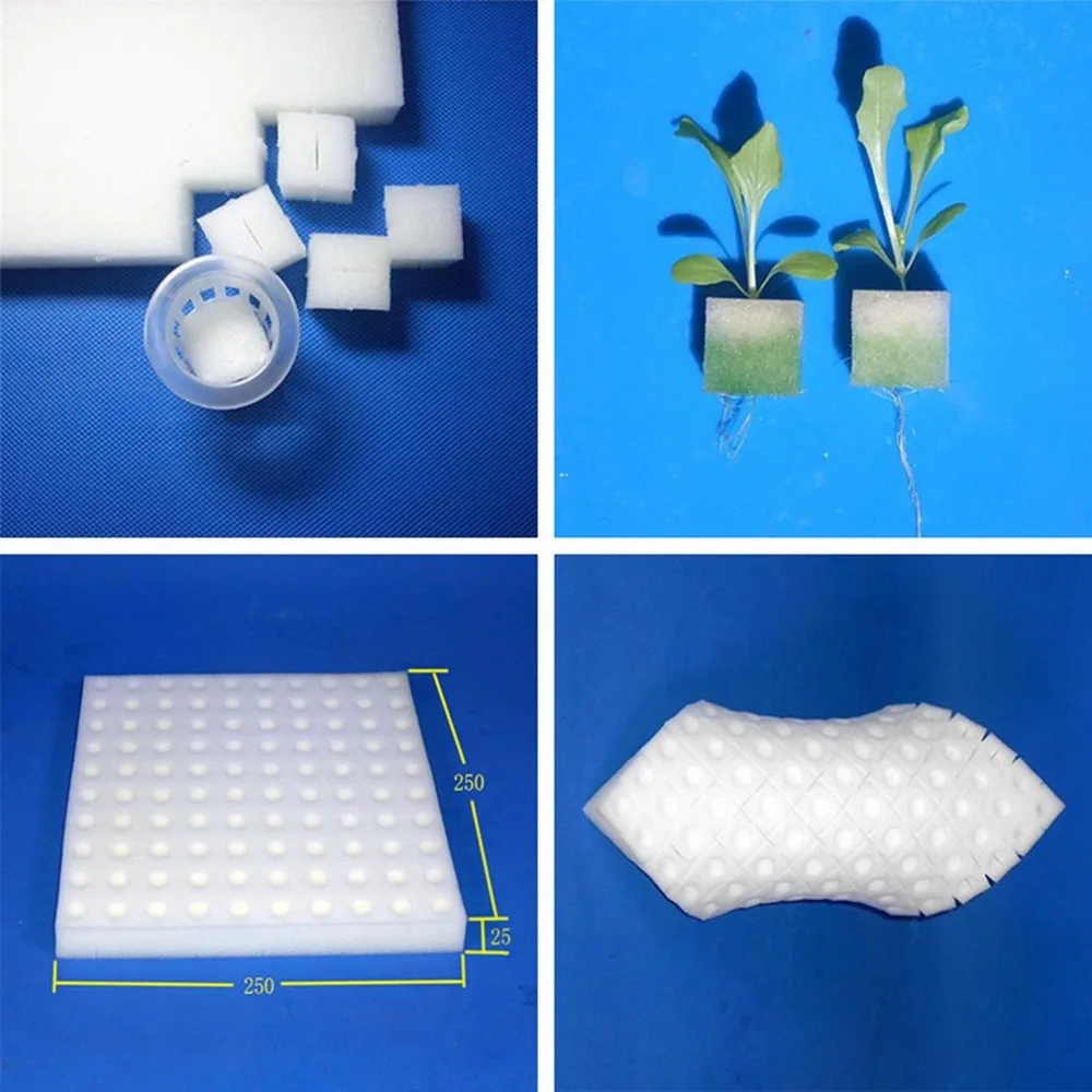 50 Pcs Soilless Hydroponic Vegetables Nursery Pots Sponge Culture System Water Planting Seedling Home Garden