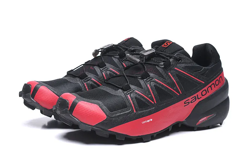Original Solomon Speed Cross 5 Outdoor Running Shoes Men's Breathable Sneakers 40-46 black red | Спорт и развлечения