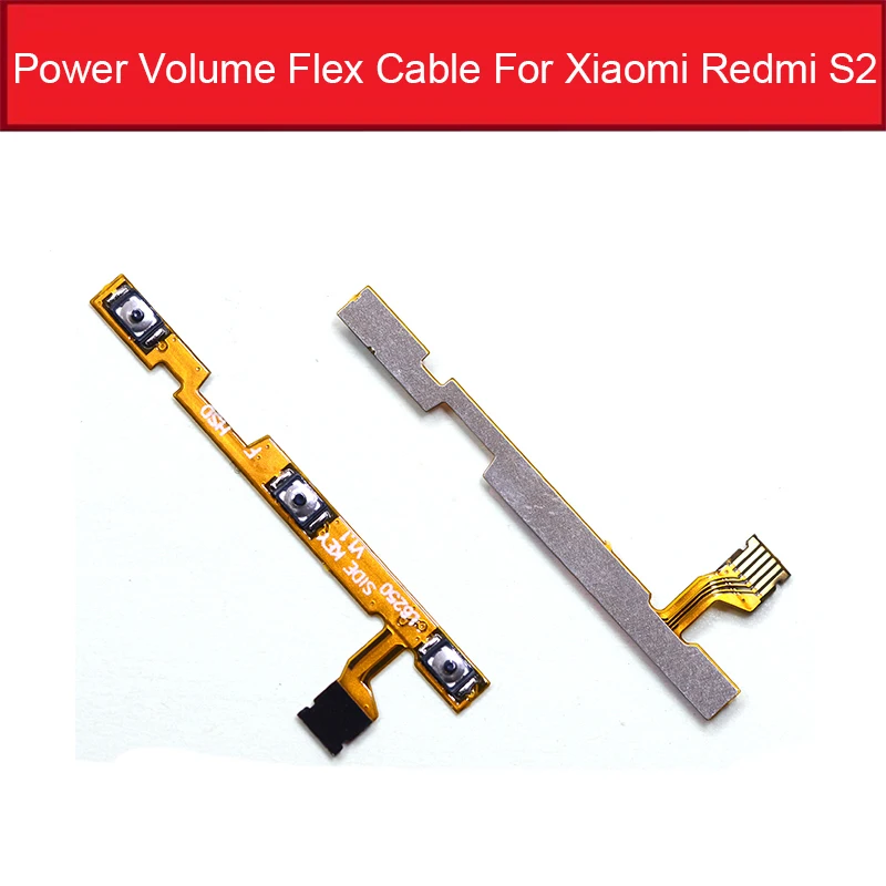 For Redmi S2 Объем и Гибкий Силовой кабель для Xiaomi Redmi 3 3s 4 4A 4X5 плюс 5 5A 5S 6 6a 6 PRO K20 7 7A Go S2 кнопка включения гибкий кабель-лента с Запчасти - Цвет: For Redmi S2