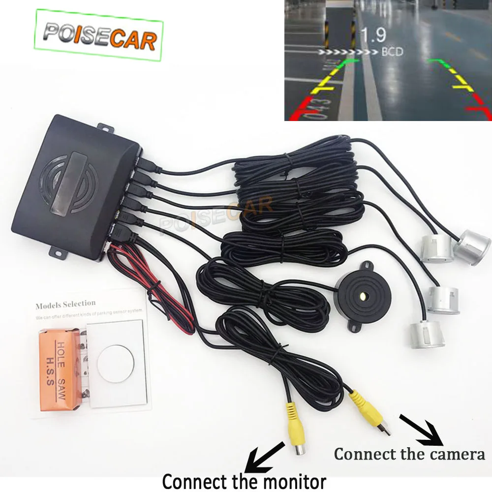 

Автомобильный датчик парковки, оригинальный видеорегистратор с 4 датчиками парковки для камеры, для слепых и безопасных систем, Парктроник, детектор автомобиля