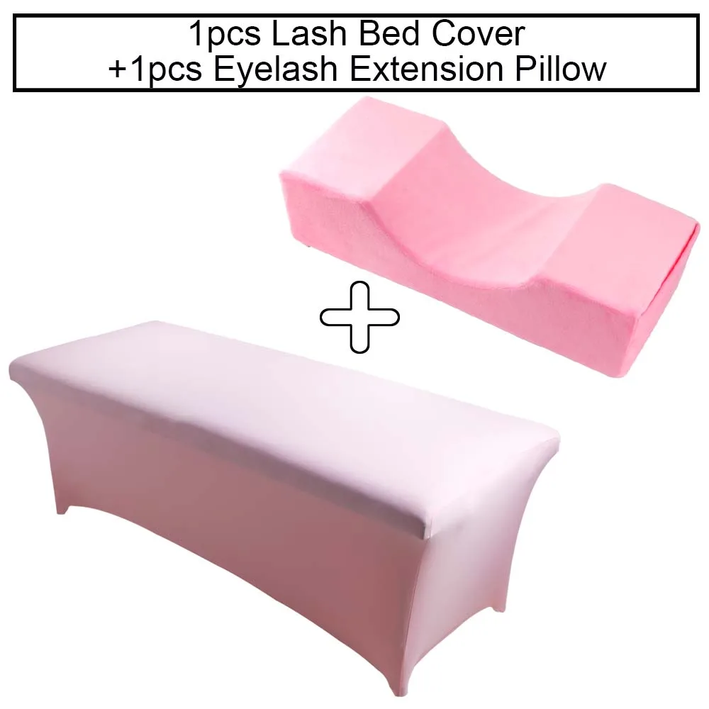 Pink set 2 Шеи, ненатуральные искусственные подушка из пены с эффектом памяти ресниц удлиненная Подушка 1 шт. ресниц покрывала, простыни для ресницы для наращивания макияж в салоне красоты инструмент - Цвет: Pink set 2
