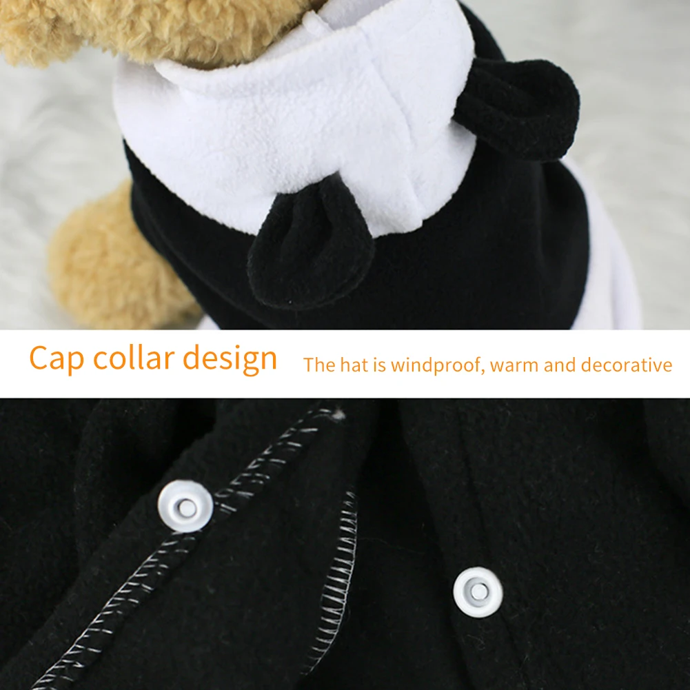 Dog Clothes Soft Outwear Photography Prop Warm Cosplay Durable Panda Custome With Hat Funny Autumn Winter Plush Pet Supplies