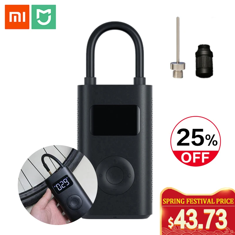 

Xiaomi Electric Inflator Pump Smart Digital Tire Pressure Detection For Scooter Bike Motorcycle Scooter M365 Pro Car Football