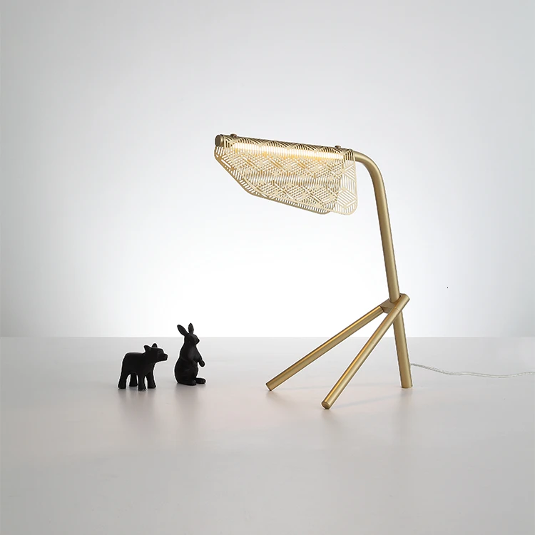 

Led Table Light Modern Design Gold Color Metal Material Led Lighting Fixture Reading Light Warm White Reading Room Light