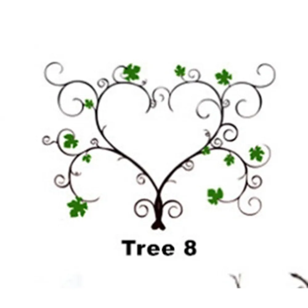 Tree 8 40x30 см вечерние вход-в личности Свадебные подписи гостевых книг творческий в форме сердца ветви знак отпечатки пальца в дереве - Цвет: Tree 8