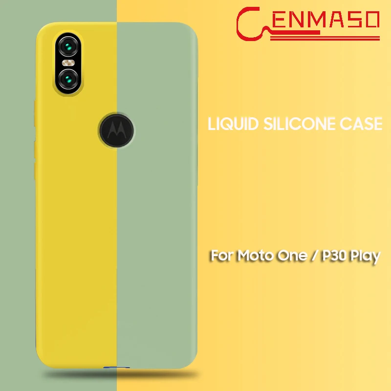

For Motorola Moto One Vision Case for Moto P30 P40 Matte Soft Liquid Silicone Case for Motorola One XT1941 Back Back Case Capa
