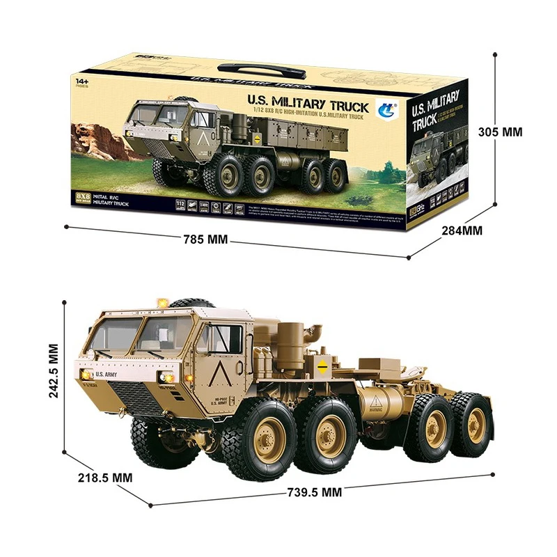 p805 jouets voiture rc militaire 1/12 us armée lance-missiles kit de  remorque pour hemtt camion adulte hobby