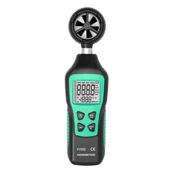 

NEW FY856 Handheld Wind Speed Meter Digital Anemometer Air Velocity Temperature Testers with Thermometer