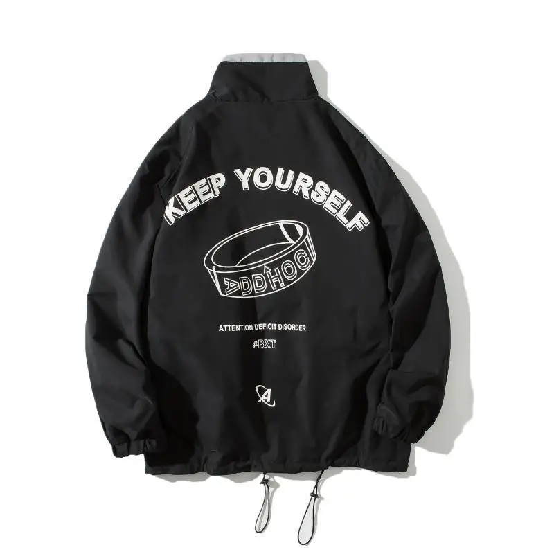 

2019 New Style Japanese-style Popular Brand Hip Hop Coat Men's Spring And Autumn Loose Casual Stand Collar Jacket Men'S Wear