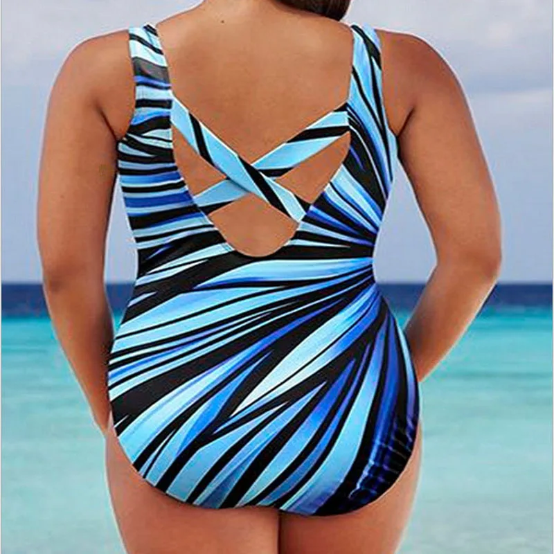 Цельный купальник размера плюс L-5XL, женский купальник с принтом, Maio Biquini Traje de bano Mujer Trikini banador Stroje damskie Bikini