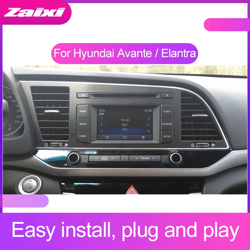 Perfect ZaiXi Android 2Din Car MP5 Multimedia Video Player GPS Car Radio Auto Radio Stereo Audio For Hyundai Elantra 2014~2016 1