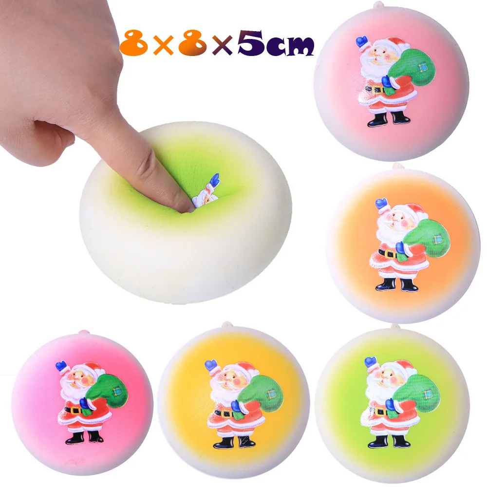 

Christmas Santa Claus Bread Slow Rising Scented Relieve Stress Toy Key Pendant Bread Slow Rebound Funny Toy L108
