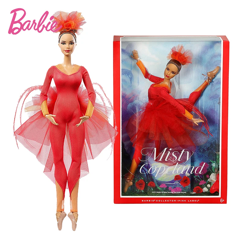 Барби Оригинальная кукла розовая этикетка Actionr Misty Copeland ColletorToy для девочек подарок на день рождения девочка игрушки подарок Boneca DGW41