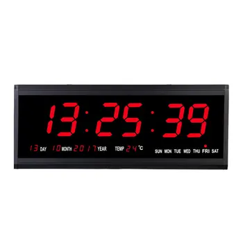 

1PC LED Multifunctional Wall Mounted Clock for Time Office Home Temperature