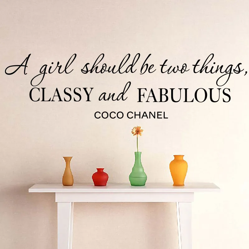 Modern A Girl Should Be Two Thing Classy Fabulous Quote Wall Sticker Girl Room Kids Room Motivational Inspi Quote Wall Decal (2)