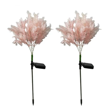 

2PCS LED Solar Light Frost Shape Lawn Light Outdoor Garden Trail Decoration Light