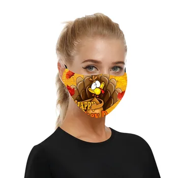 

1Pcs Adult Neutral Thanksgiving Printing Protection Earloop Face Mask Washable Adjustable Reusable Face Mask mondkapjes wasbaar