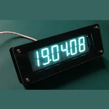 Люминесцентная трубка VFD дисплей часы, DIY вакуумная люминесцентная трубка Ретро электронные часы с автоматическим вкл/выкл, F19300