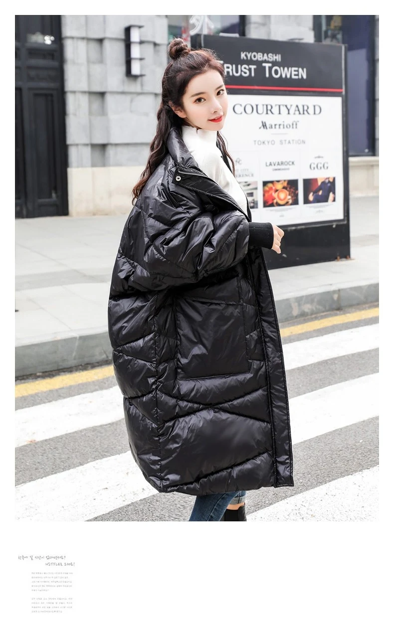 Down jackets Fashion Women Winter Coat Long Slim Thicken Warm Jacket Down Cotton Padded Jacket Outwear Loose Parkas