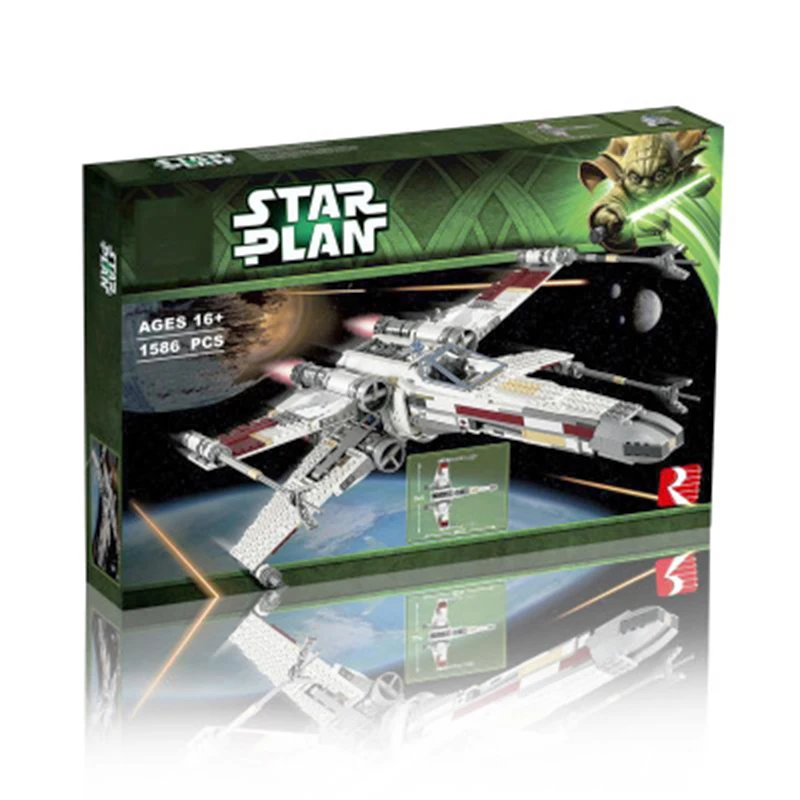05039 X Wing красный истребитель с пятью звездами 1586 шт. совместимый 10240 81041