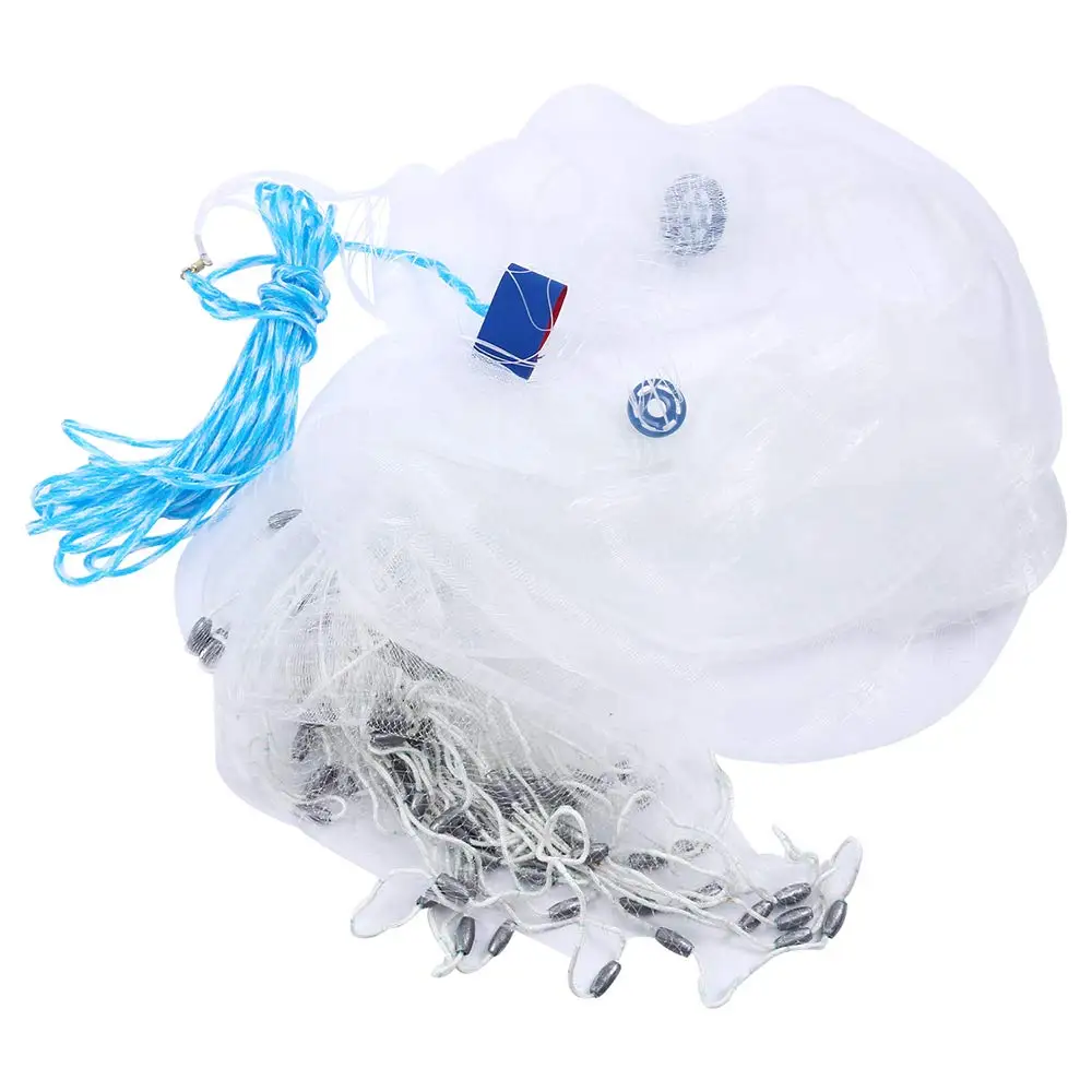 American Saltwater Fishing Cast Net for Bait Trap Fish,4/6/8/10/12ft Radius,Outdoor throwing fishing net fishing gear gill net