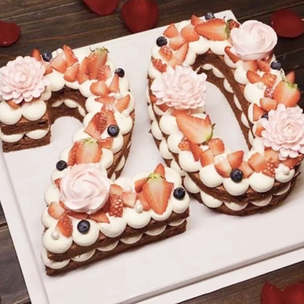 10 дюймов 0-9 силиконовая Цифровая форма для торта, форма для украшения тортов, инструмент для свадьбы, дня рождения, юбилея