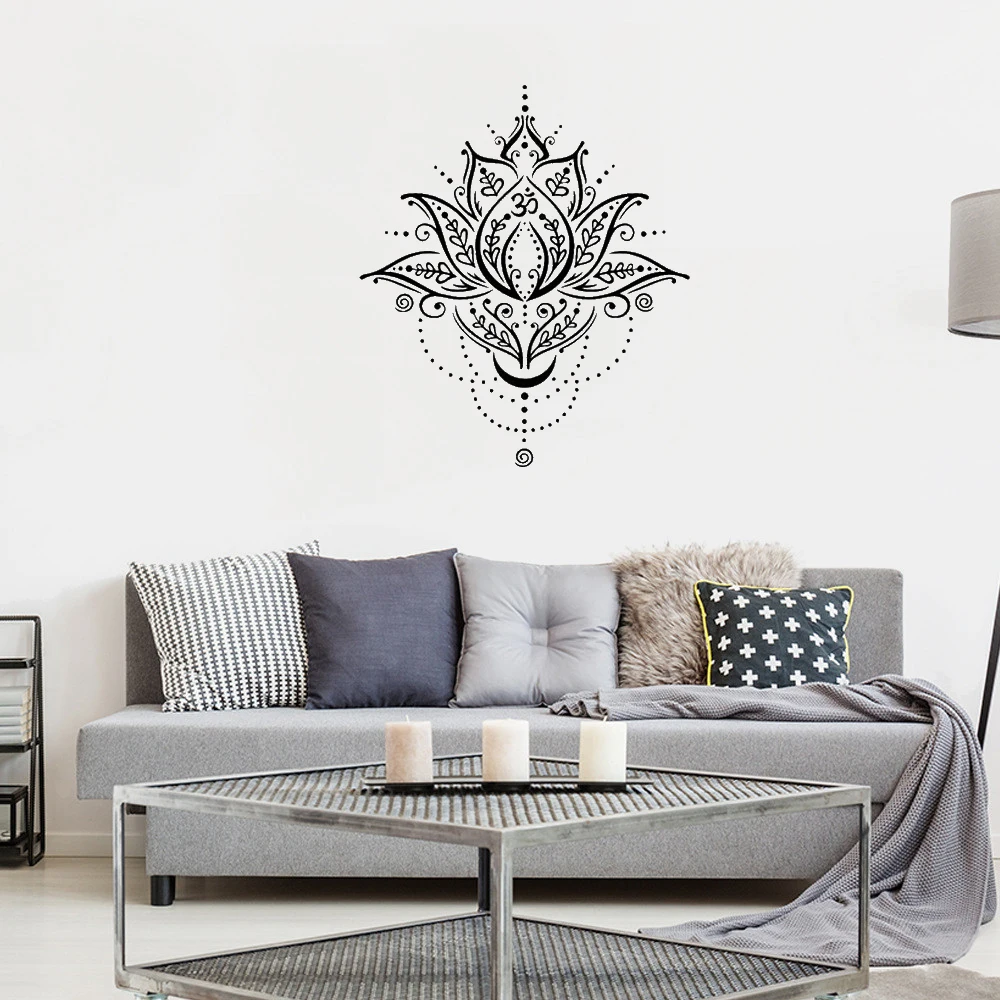 

Mandala Flower Wall Sticker Religion Wall Decal Home Decoration For Living Room Bedroom Vinyl Revocable Mural dw10837