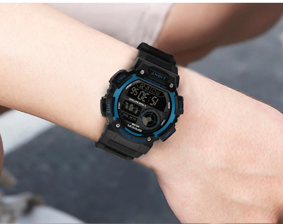 Fashion Sport Watch Men Shockproof Stopwatch Wristwatch Luxury Luminous Digital 50M Watches Mens Brand Sanda Waterproof Clock